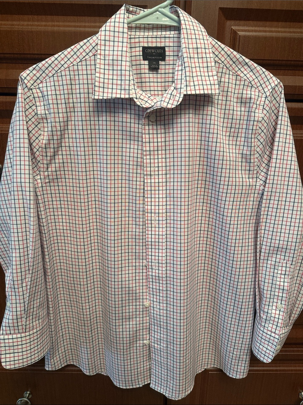 NWOT Boys' Crewcut long-sleeve Thompson stretch shirt
